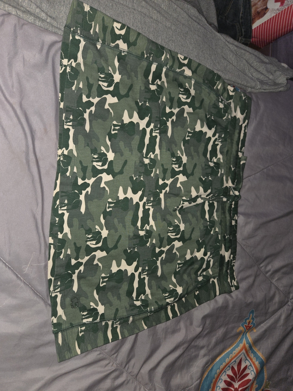 ivory ella Green Camouflage Mini Skirt